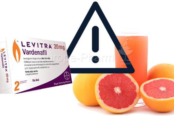 Levitra a grapefruitovou šťávu